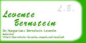 levente bernstein business card